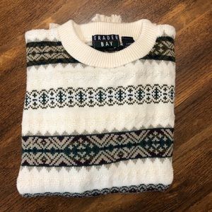 Trader Bay stripe pullover sweater size large